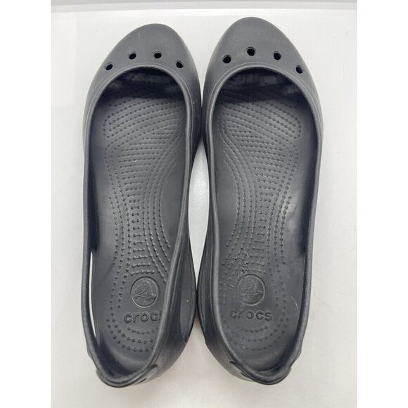 Crocs Kadee Ballet Flats Women's Black Slip Resistant Slip On Shoes 200941 Sz 9 - Picture 4 of 6